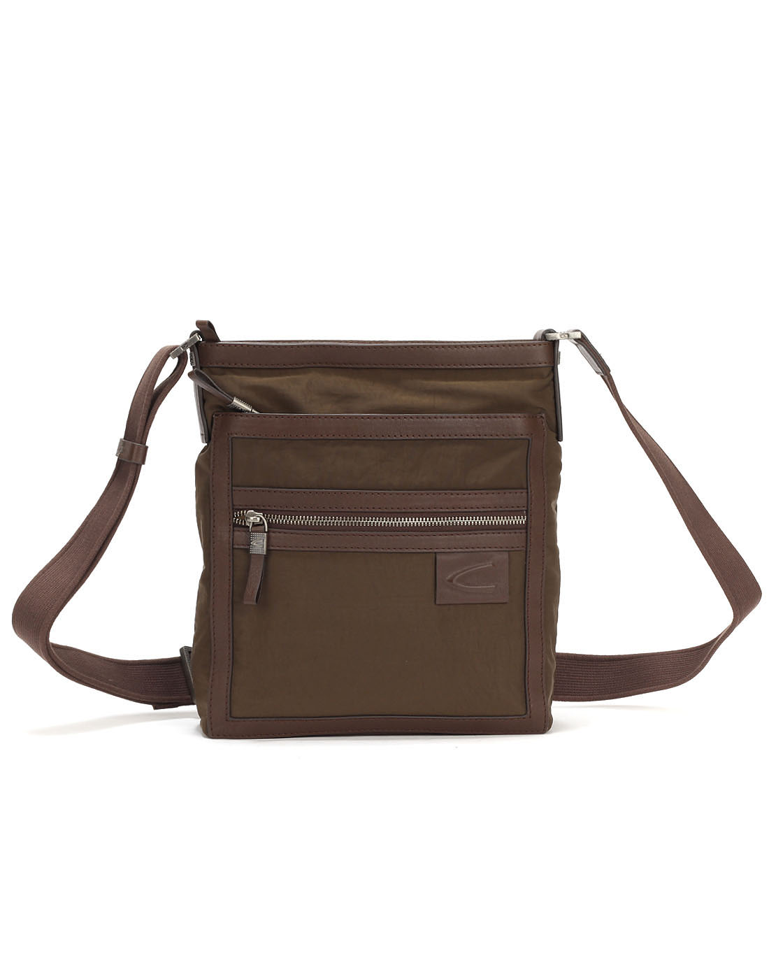 男款啡色时尚斜挎包