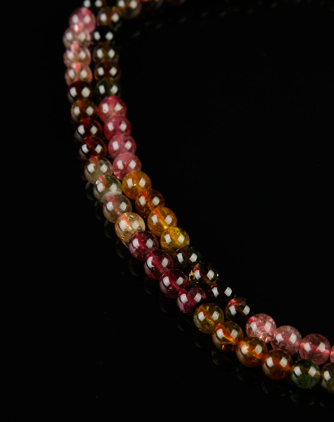 博金珠宝贵重专场粉红/深茶色碧玺项链链