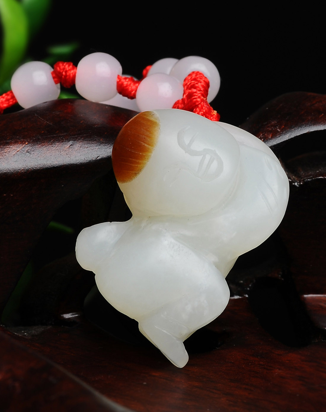 [ 盈满堂 ] 精工天然和田玉童子吊坠-聪明伶俐