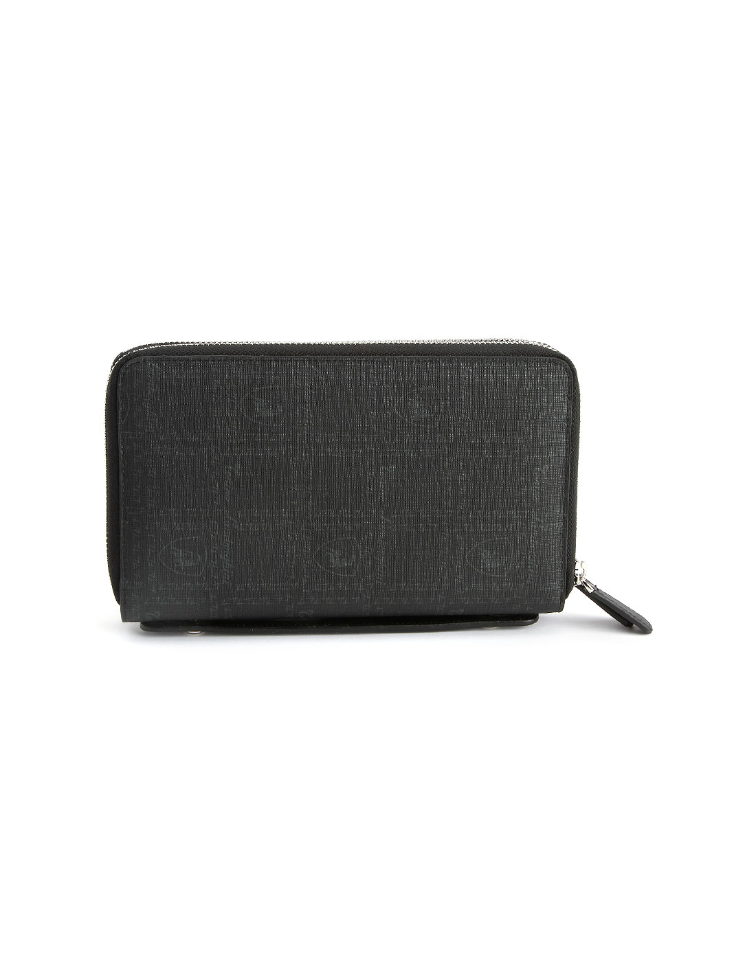 林宝坚尼lonino lamborghini男包专场灰黑色印花双拉链钱包