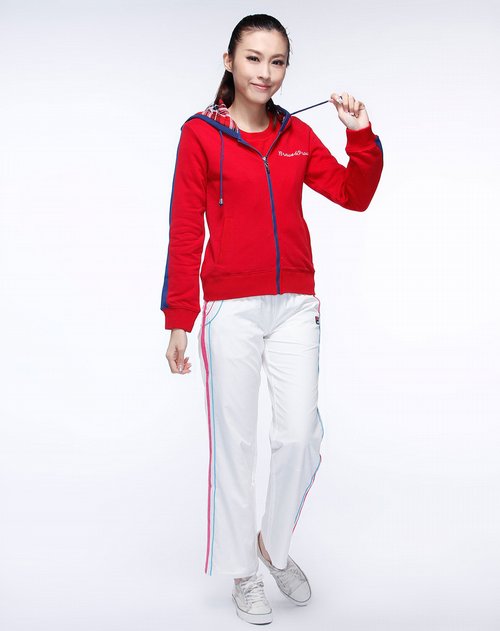 大公鸡bigrooster女装专场红/深蓝色连帽长袖夹克