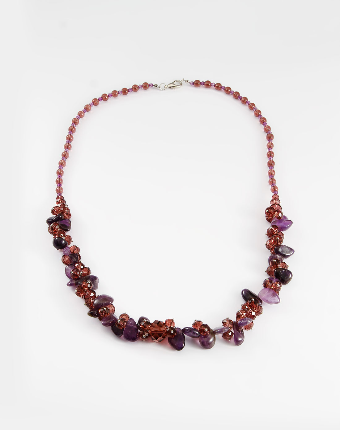 dorlan多色紫水晶琉璃毛衣链