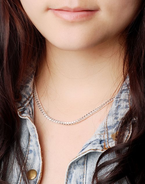 海盗船pirateship饰品专场中性银白色闪亮平纹项链