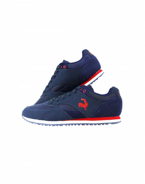 男女鞋混合库存专场大公鸡 男款深蓝色慢跑鞋