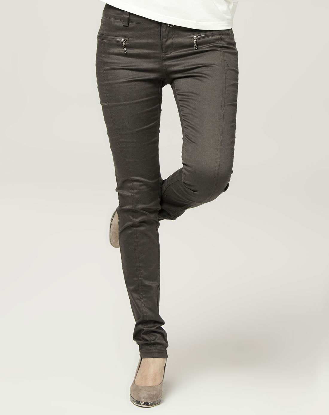 欧梦达euromoda女深灰裤子